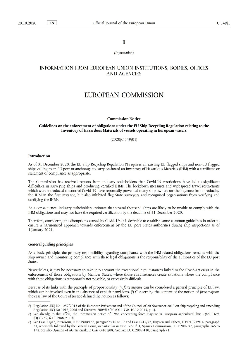 European Commission letter about EUSRR